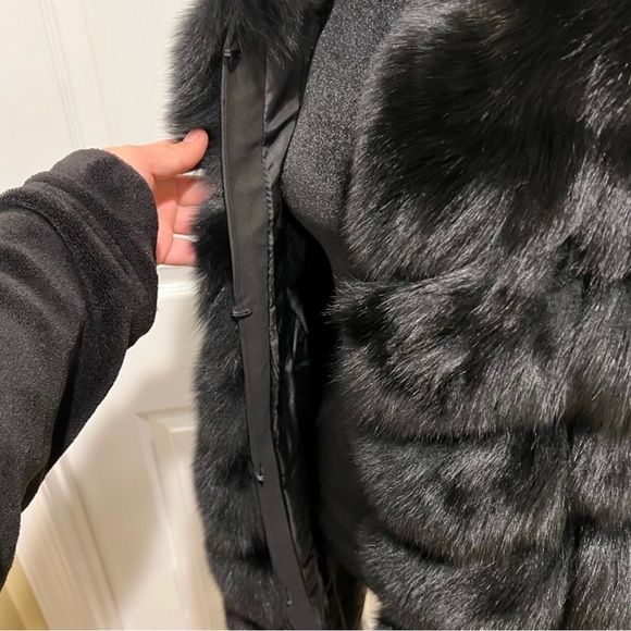 Genuine fox fur vest jacket coat trench winter bomber jacket real fur long vest - Picture 14 of 17